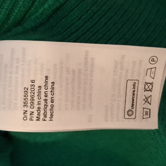 NEW COS Cashmere Sweater Jumper Bright Green Size L! VERY RARE COLOR!!! - Picture 12 of 13